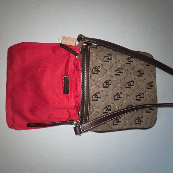 Dooney & Bourke Fall Slim Design Signature Monogram Canvas Shoulder Handbag - Picture 9 of 13